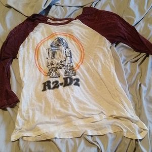 Large Star Wars R2-D2 baseball tee